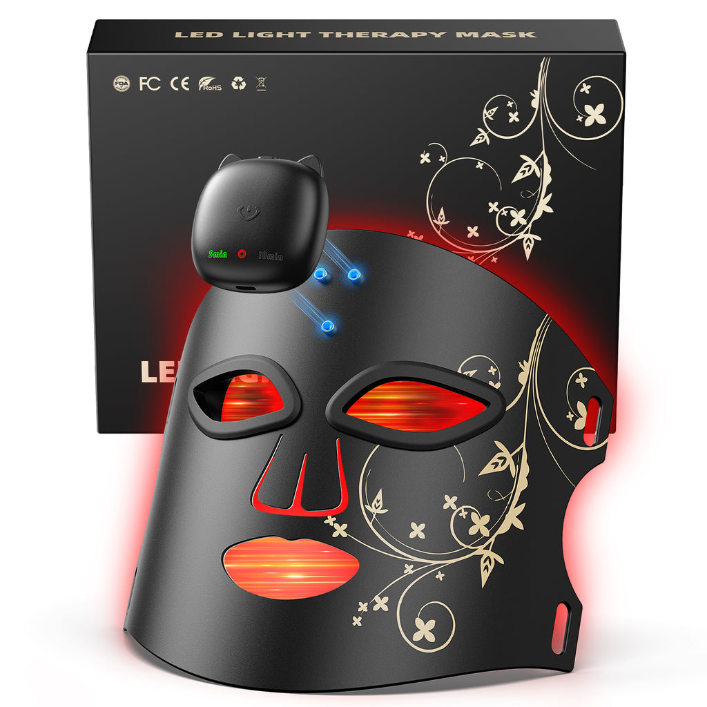 Red Light Therapy Mask for Face – 8 Light Modes with 850nm Near-Infrared, 280 LED Face Mask Light Therapy for Skin Appearance, Fine Lines, Firming Support, FDA Cleared, Cordless Design