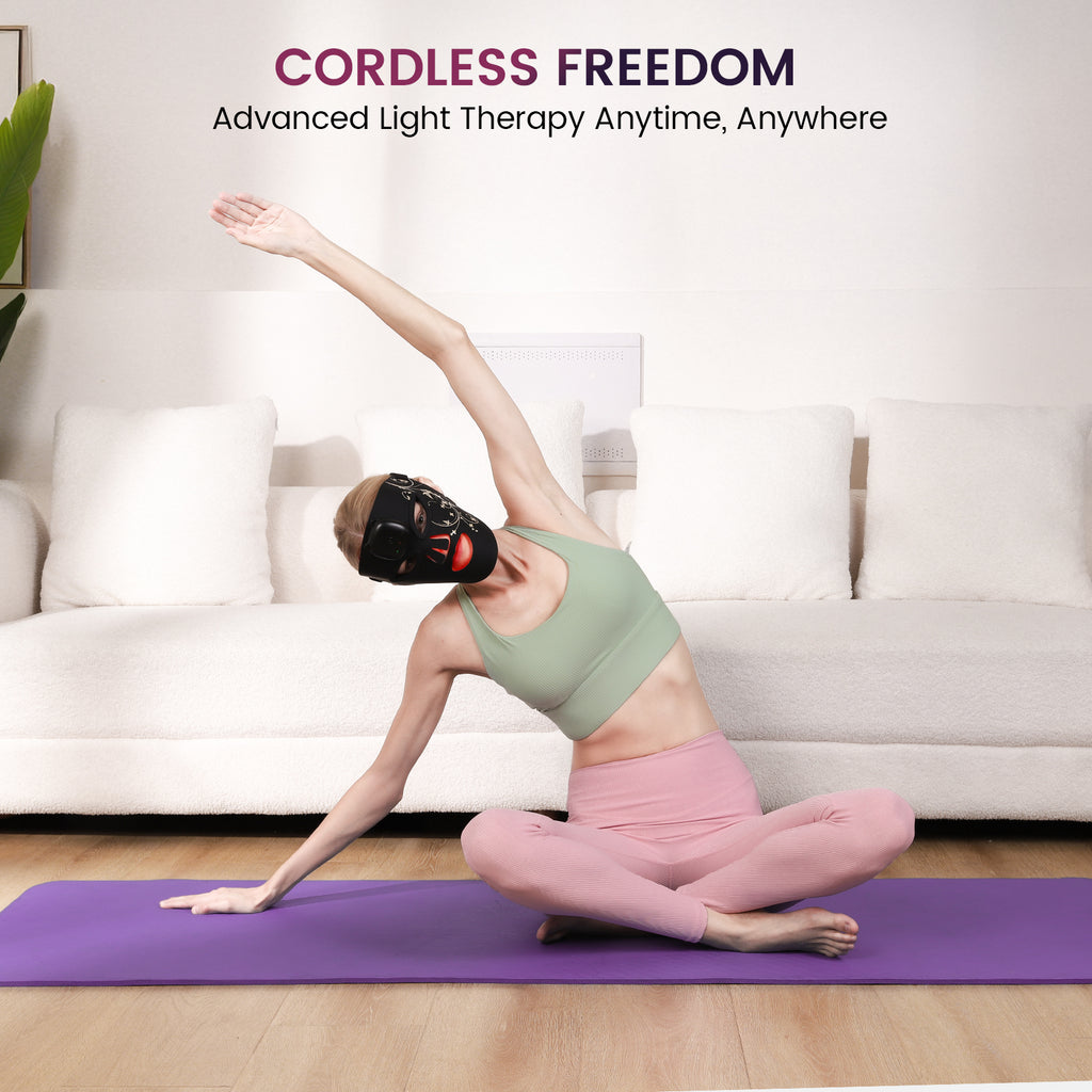 Red Light Therapy Mask for Face – 8 Light Modes with 850nm Near-Infrared, 280 LED Face Mask Light Therapy for Skin Appearance, Fine Lines, Firming Support, FDA Cleared, Cordless Design