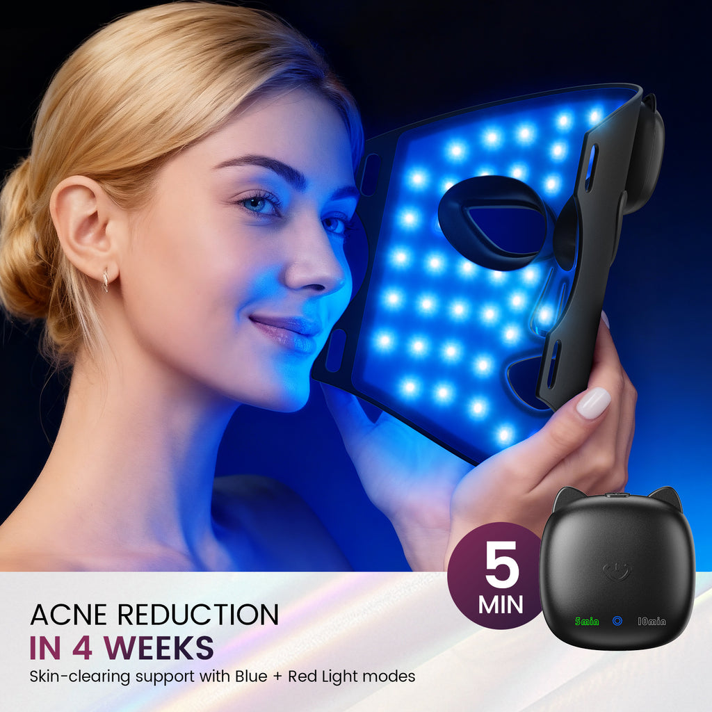 Red Light Therapy Mask for Face – 8 Light Modes with 850nm Near-Infrared, 280 LED Face Mask Light Therapy for Skin Appearance, Fine Lines, Firming Support, FDA Cleared, Cordless Design